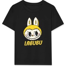 Indispensablely Kiz Labubu Çocuk Baskili T-Shi̇rt - Si̇yah
