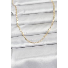 Prativas 14K Gold Renk Lazerli Zincir Model 60cm Kadın Kolye - PRT3500EB10283