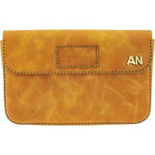 Indispensablely Isme Özel Çitçitli Küçük El Çantasi - Rai̇nbow Deri̇ - AC14001 - Hardal Sarisi