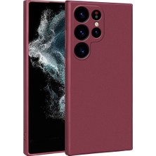 Giz Story Galaxy S23 Ultra Kılıf Gzst Premier Silikon Kapak-Mürdüm