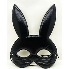 Indispensablely Siyah Renk Kumaş Malzemeden Imal Eva Tavşan Maskesi