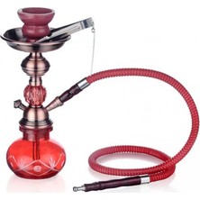 Indispensablely Küçük Boy Taşınabilir Nargile Takımı - Kırmızı