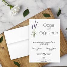 Seyhan Davetiye Beyaz Zarflı Davetiye Düğün - Nişan - Kına - Nikah (500ADET)