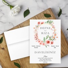 Seyhan Davetiye Beyaz Zarflı Davetiye Düğün - Nişan - Kına - Nikah (500ADET)