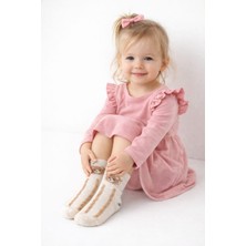 Gigi Giyim Çizgili Ayıcık Detaylı Kız Çocuk Soket Çorap