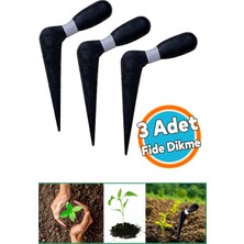 Normadia Siyah Plastik Fide Dikme Aparatı, 18 Cm, 3'lü Set