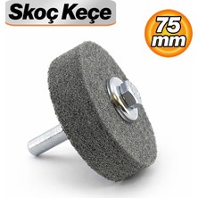 Badem10 Skoç 75 mm 1 Adet Matkap Uyumlu Somunlu Civatalı Parlatma ve Temizleme Diski Metal Yüzey Ucu Aparatı