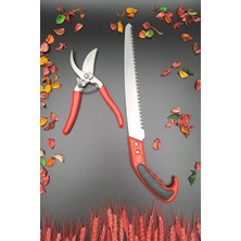 Normadia Dayanıklı Çelik Bağ Budama Makası ve Ağaç Testeresi 2'li Set