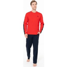 U.S. Polo Assn. U.s Polo Assn. 18957 Erkek Uzun Kollu Bisiklet Yaka Pijama Takımı S26957