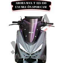 Jiekai Arora Max-T 125-150 Uyumlu Ön Spor Cam Füme (Genişlik: 41 cm Yükseklik: 44 cm Kalınlık: 4 mm