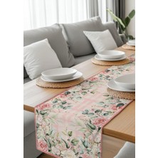 HM Polisaj Gül ve Okaliptus Bahçesi Dijital Baskılı Runner Kumaş 40*140CM