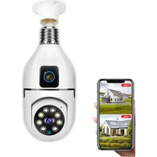 Indispensablely Çift Lensli Duy Girişli Kablosuz Ampul Kamera