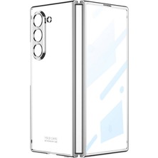 Giz Story Galaxy Z Fold 6 Kılıf Gzst Full Camlı Kıpta Kapak-Gümüş