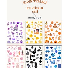 Miray Craft 6 Sayfa Renk Temalı 12*17 cm Sticker /scrapbook, Bullet Journal, Planlayıcı, Defter Için