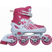 Paten Işıklı Ayarlanabilir Çocuk Alıştırma Pateni 2 Fonksiyon Dizlik Dirseklik Bileklik Koruyucu Set