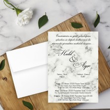 Seyhan Davetiye Beyaz Zarflı Davetiye Düğün - Nişan - Kına - Nikah (500ADET)