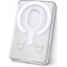 Alstrap Iphone 12 13 14 15 16 17 Pro Max Magsafe Uyumlu Şeffaf Kartlık – 3 Kart Kapasiteli