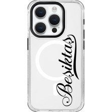 iPhone 15 Pro Uyumlu Beşiktaş El Yazı Magsafe Şeffaf Lisanslı Telefon Kılıfı