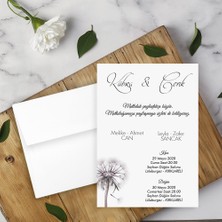 Seyhan Davetiye Beyaz Zarflı Davetiye Düğün - Nişan - Kına - Nikah (500ADET)