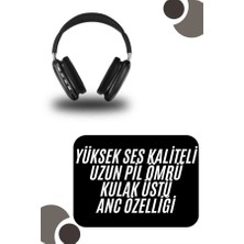 Indispensablely Kulak Üstü Kablosuz Bluetooth Kulaklık Yumuşak Süngerli Sd Kart Girişli