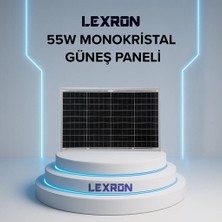 Lexron 55W Monokristal Güneş Paneli