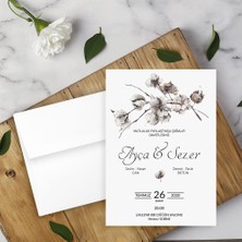 Seyhan Davetiye Beyaz Zarflı Davetiye Düğün - Nişan - Kına - Nikah (500ADET)