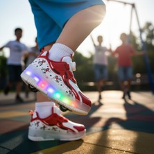 Rocky Kız Erkek Çocuk Patenli Işıklı Ayakkabı | Tekerlekli Spor Ayakkabı | LED Işıklı Çocuk Pateni