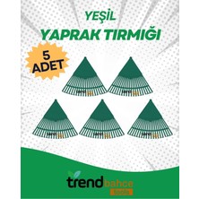 Normadia Yeşil Plastik Bahçe Tırmığı 5'li Set, Pratik ve Dayanıklı Bahçe Aracı