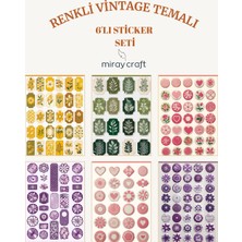 Miray Craft 6 Sayfa Renkli Vintage Temalı 12*17 cm Sticker /scrapbook, Bullet Journal, Planlayıcı Için