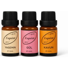 Esquiste 3’lü Premium Esans Seti – Yasemin / Gül / Kavun (10 ml x 3)