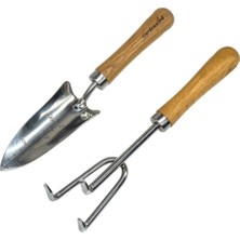 Normadia Paslanmaz Çelik 2’li Bahçe Seti – Dar Kürek ve Tırmık, Dayanıklı ve Kullanışlı