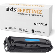 Sizinsepetiniz Hp Color Laserjet Pro Mfp M180N M181FW Uyumlu CF531A 205A Mavi Muadil Toner