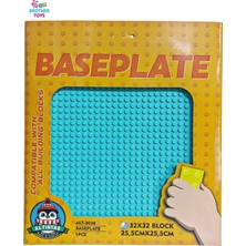 Brother Toys 25X25 Cm. Yapı Bloklarına Uyumlu Turkuaz Renk Zemin 32X32 Blok