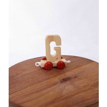 Lal Dizayn Dekoratif Tekerlekli Ahşap Harf - G