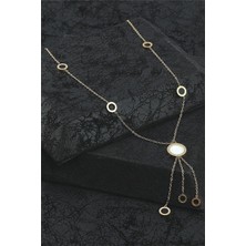 The Originals Kadın Çelik Kolye Çoklu Yuvarlak Figürlü Gold Renk