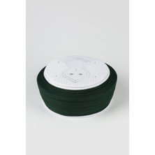 Sarıkhane Namaz Sarığı - Yeşil Kumaş - Beyaz Takke - Düz Sarım - Nâli Şerif - 7 Metre