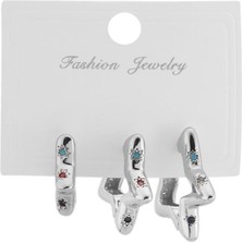 The Originals Ithal Vip Üçlü Yıldız Gümüş Renk Küpe