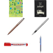 Notelook Scrikss Tekstil Kapak Çizgili Defter A6 Beyaz... +5 Parça Fırsat Seti