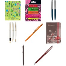 Faber-Castell Fosforlu Kalem Seti, 4’lü, Şeffaf Renkler, Su ... +7 Parça Fırsat Seti