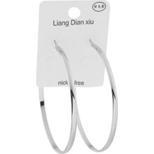 The Originals Ithal Vip Gümüş Renk Halka Küpe (Çap 6 Cm)