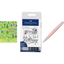 Faber-Castell Pitt Artist Pen Kaligrafi Seti 8’li, Siyah Gri... +2 Parça Fırsat Seti