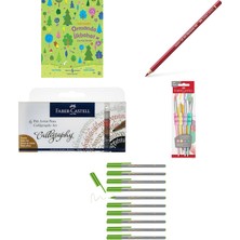 Faber-Castell 5 Renkli Kalemi Poli Kromos Mine 3,8 mm Yağlı ... +4 Parça Fırsat Seti