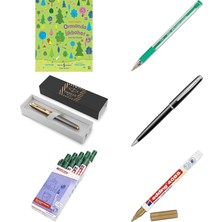 Faber-Castell 1425 Tükenmez Ailesi, Tekli, Yeşil... +5 Parça Fırsat Seti