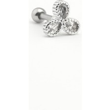 The Originals Çelik Tragus Piercing Çiçek Figürlü Zirkon Taşlı