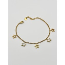 The Originals 316L Çelik Beş Yıldız Bileklik Gold Renk