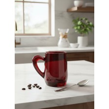 Kachkırhome Cam  Paşabahçe Aware Kahve Bardağı Kırmızı Renk Çay Bardağı Kupa