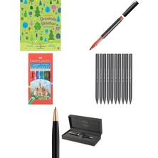 Faber-Castell Iğne Uçlu Roller Kalem Kirmizi... +4 Parça Fırsat Seti