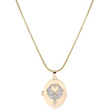 The Originals 316L Çelik Anka Kuşu Alya Kolyesi Kapaklı Gold Renk 45CM