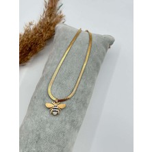 The Originals Kadın Çelik Italyan Arı Charmlı Gold Renk Kolye