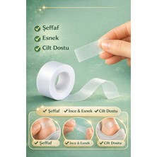 Nutrabella Şeffaf Ayak Vurması Bandı 2,5 cm x 5 M Esnek Cilt Dostu Flaster